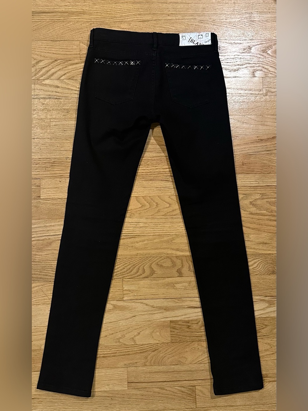 BLANK Studded Hardware Black Moto Skinny Jeans (27)